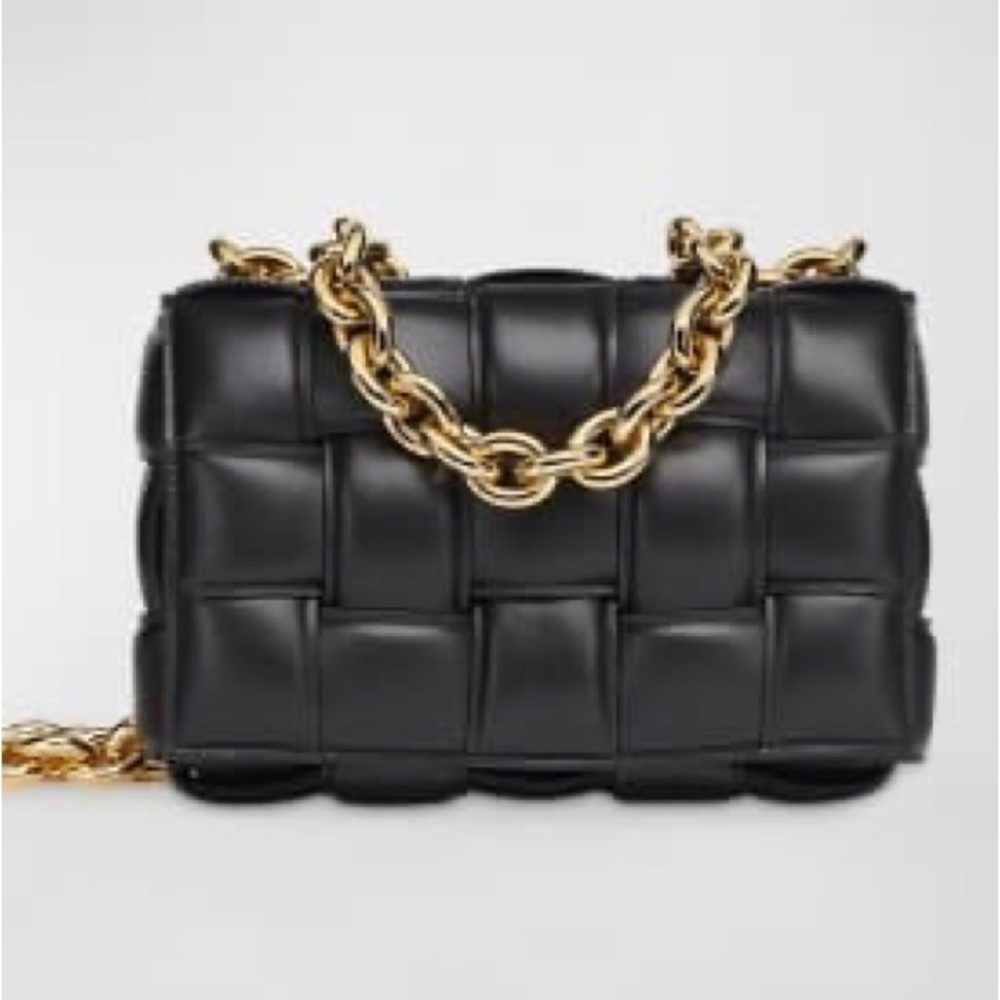 Bottega Veneta Chain Cassette Padded Intrecciato Crossbody Bag